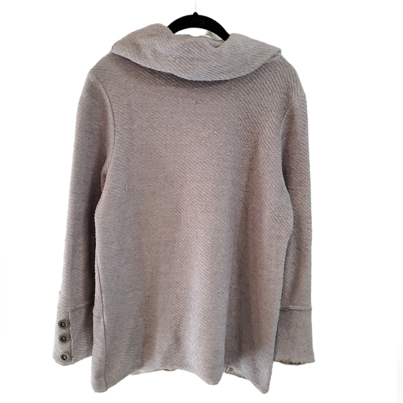 Soft Surroundings Women's Gray‎ Langley Cowl Neck Pullover Tunic Sweater - Picture 3 of 9